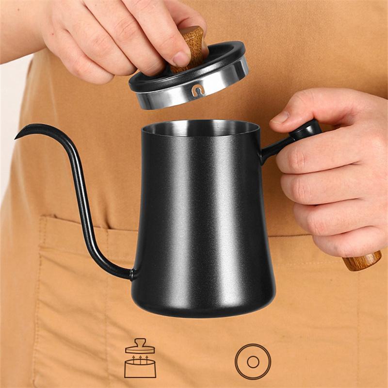 Kaffekanna Mjölkskummare Kannor Vattenkokare Svanhals Vattenkokare Pip med Termometer Espressokaffekanna Tekanna 550ml