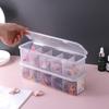 Transparent Desktop Organizer Dustproof Cable Holder 5 Grids Cable Container  Socks