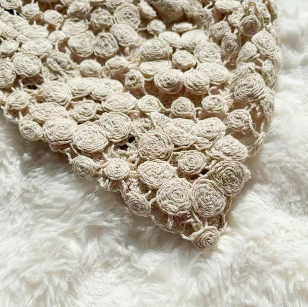 Damen Japanische Blumige Durchbrochene Lässige Mütze - Dünne Süße Cloche für Frühling/Sommer