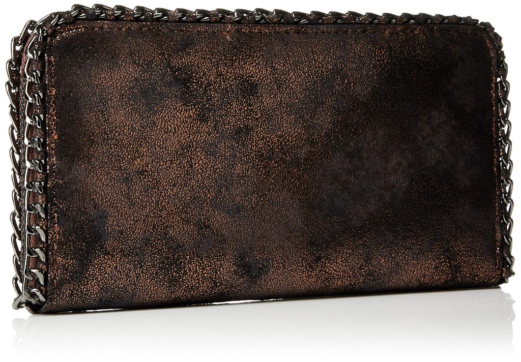 Pushy Bag Edge Chain Round Zipper Long Wallet 119 OLN119-Q Bronze