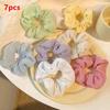 4-7Pcs/Set Candy Color Hair Scrunchies For Women Girls Cute Elastic Hair Ties Bands Headband Rubber Bands Hair Accessories
