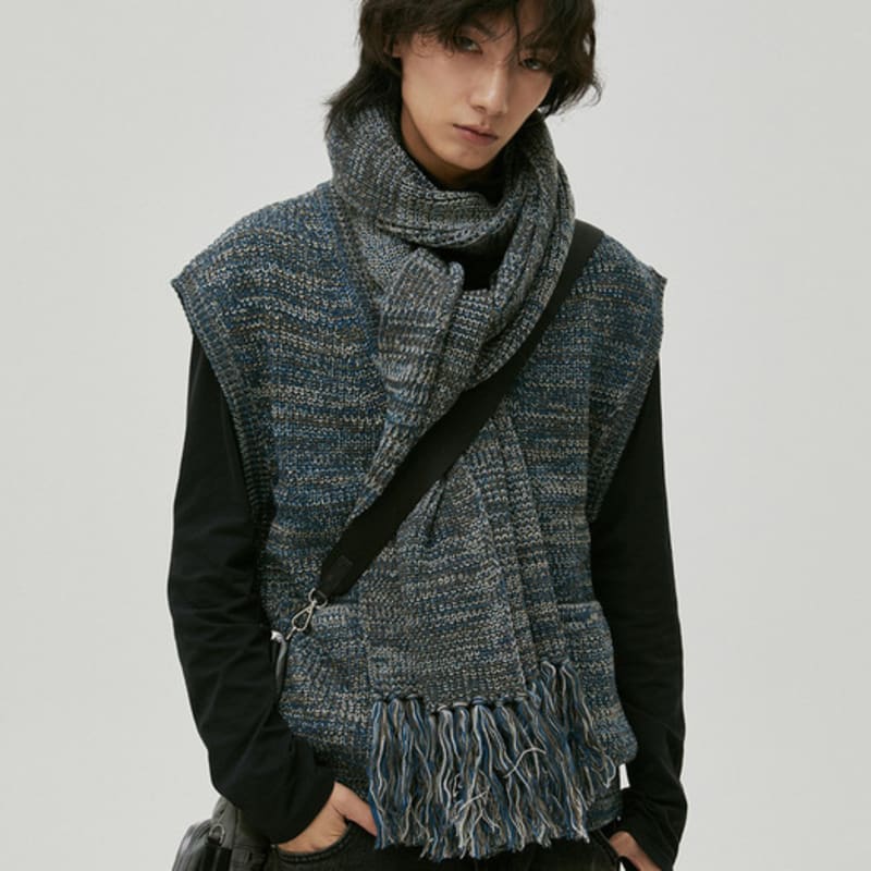 HYII Multi Color Knit Long Muffler (2 Colors)