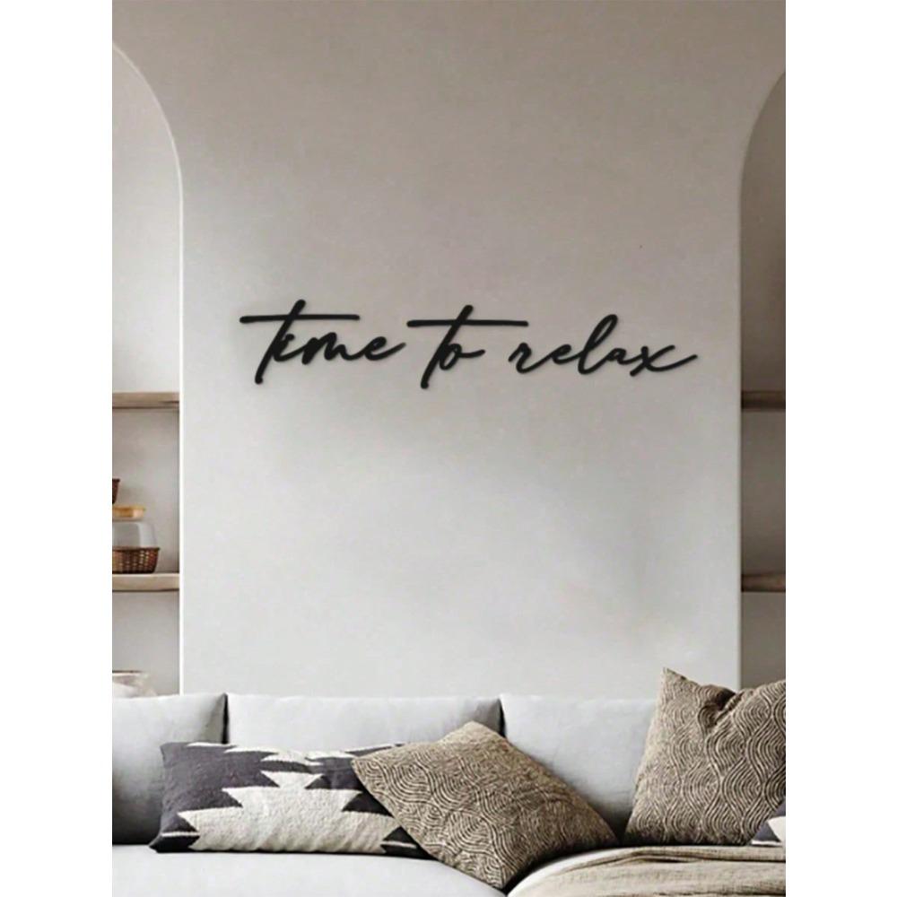 Metal Wall Art 3PCS Set Modern Home Decor Black Hanging Art for Living Room Bedroom