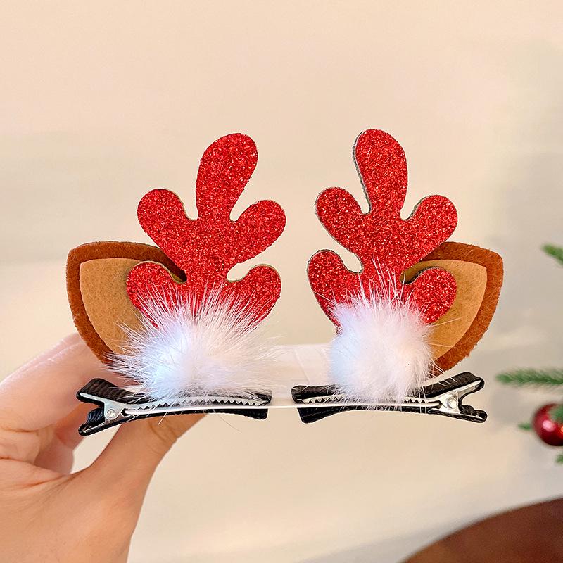 Christmas Antler Hair Clips for Girls - Holiday Party Hair Accessories for Children