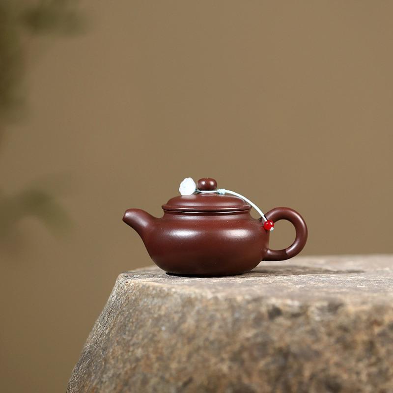 

110ml Aesthetic Yixing Purple Clay Teapots Handmade Antique Pot Raw Ore Zhu Mud Kettle With Strainer Chinese Zisha Tea Set Craft