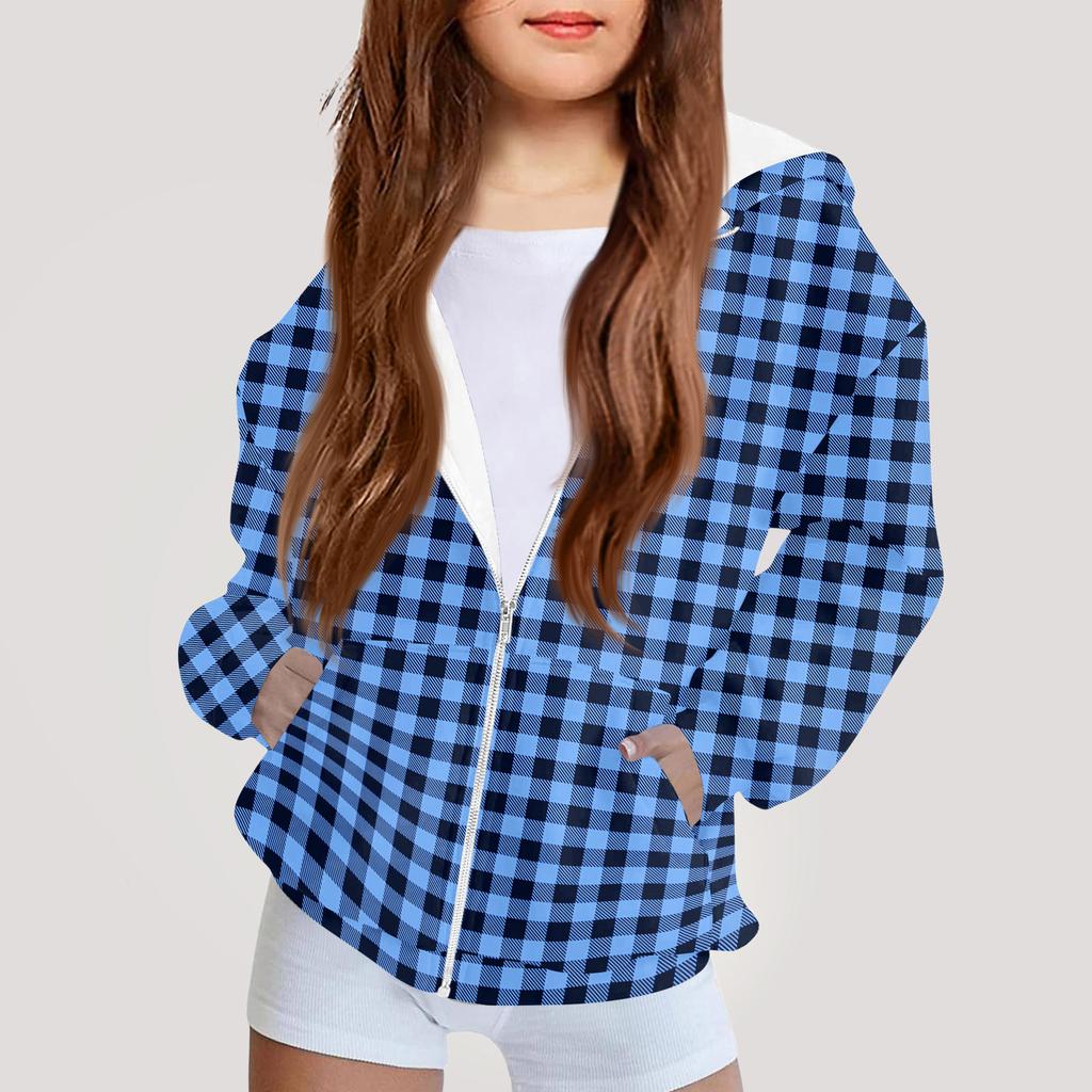Moda dziecięca Bluza z kapturem z nadrukiem z długim rękawem Dziewczęca kurtka hoodie