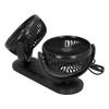 Car Auto Fan 360 Degree Adjustable 3‑Level Air Cooling Dual Head Silent USB Cooler DC201