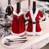 Christmas Red Wine Bottle Cap Dress Christmas Skirt Wine Decor Reusable Wine Gift Access Holiday Bottle Decor