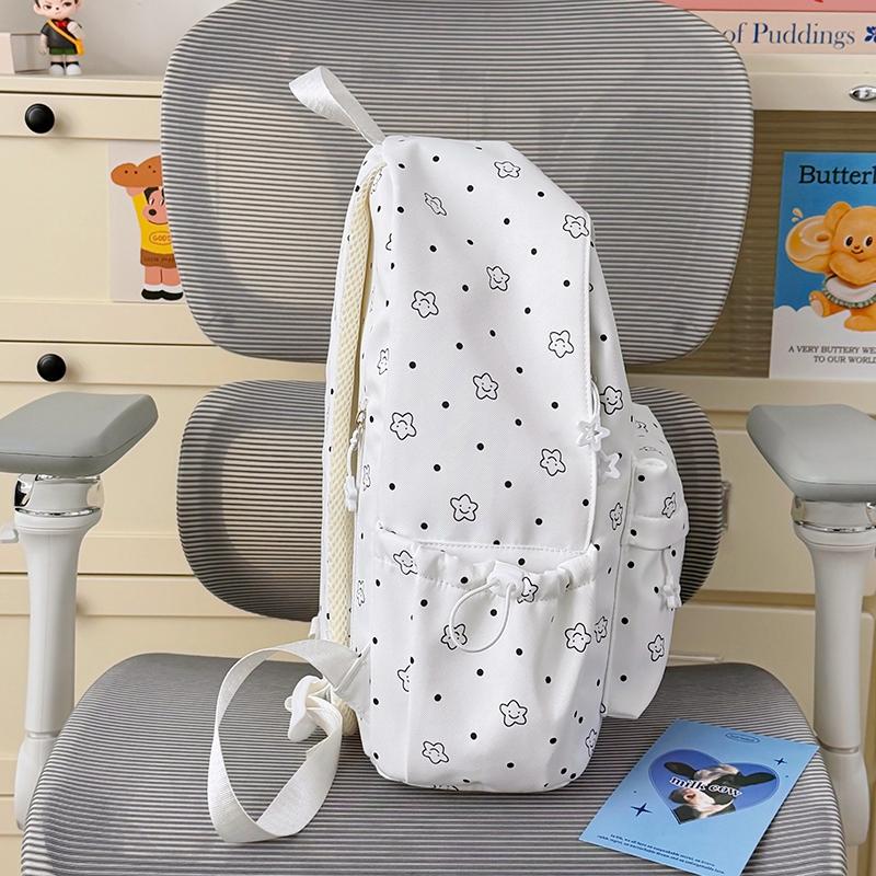 Student's Large Capacity Schoolbag Women's Little Star Print Backpack