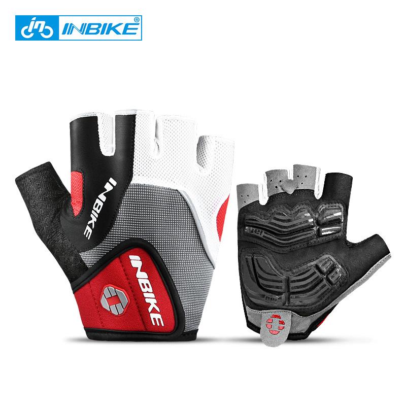 INBIKE Fahrradhandschuhe Halbfinger Bike Rennradhandschuhe Stoßdämpfend Atmungsaktiv GEL MTB Bergsport Fahrradhandschuhe Herren zum Radfahren