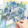 Desert Castle 3D Landscape Stickers Cartoon Stacking Pasting Miniature Scene Collection DIY Cabin Scene Stickers Journal Decor