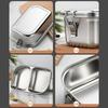 Metal Steel Lunch Box Leak Proof Bentos Box Metal Food Storage Container with Lid Lunch Container Dishwasher Safe