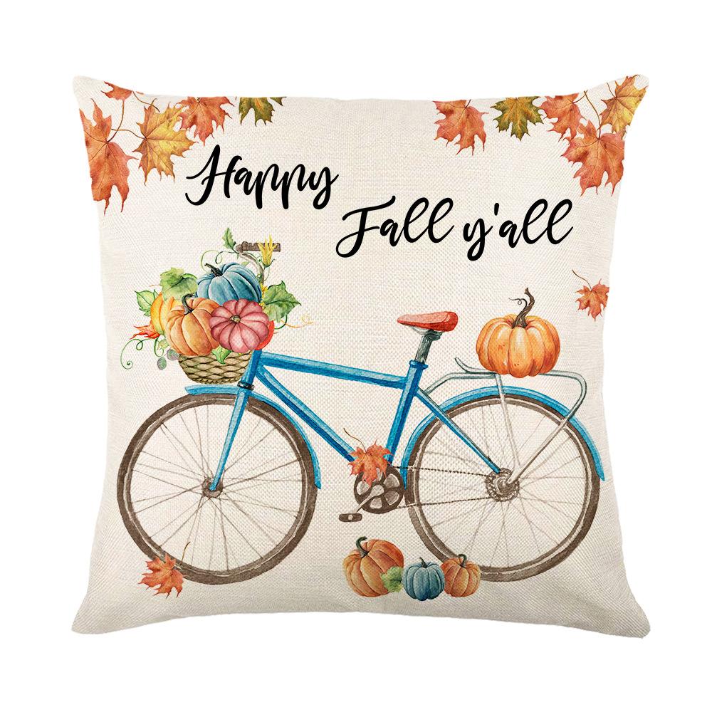 Pillowcover Autumn Pumpkin Pillow Cases Happy Harvest Thanksgiving Party Throw Cushion Case for Couch Sofa Outdoor Home Decor