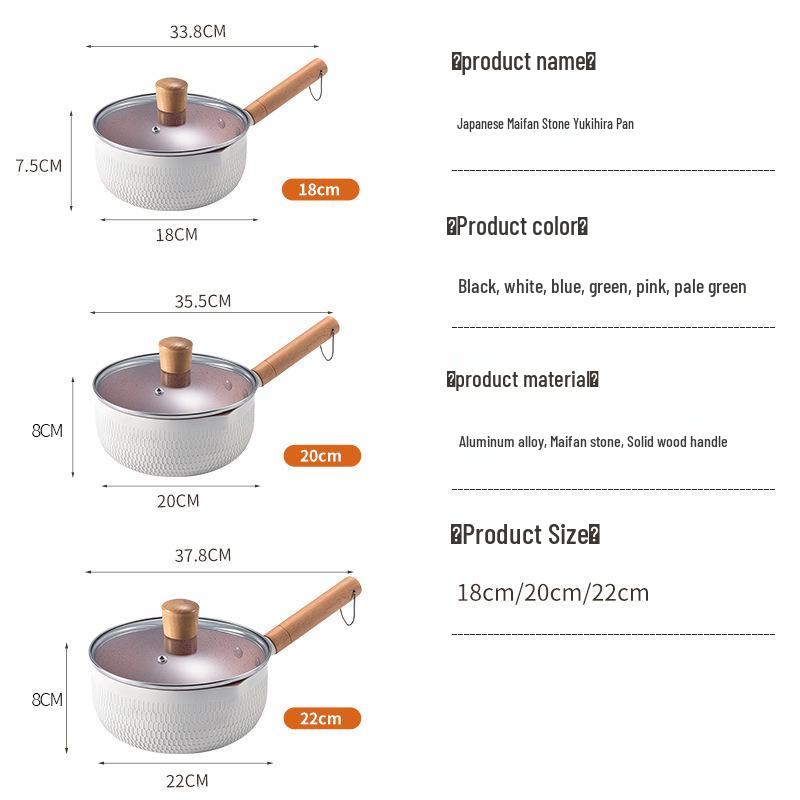 Yukihira Non-Stick Maifan Stone Baby Food Pot with Steamer Basket