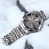 FORSINING Original Gold Skeleton Mechanical Man Watch Automatic Movement Clock Luxury Stainless Steel Men's Watches
