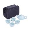 Ru Kiln Ge Kung Fu Tea Set Cloth Bag Portable One Pot Four Cups Ceramic Travel Tea Set Gift