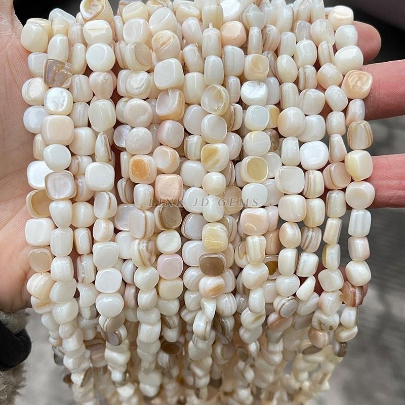 Natural Shell Beads Irregular Shape Smooth Beads Loose Spacer Bead For Jewelry Making Diy Earrings Necklace Accessory Findings
