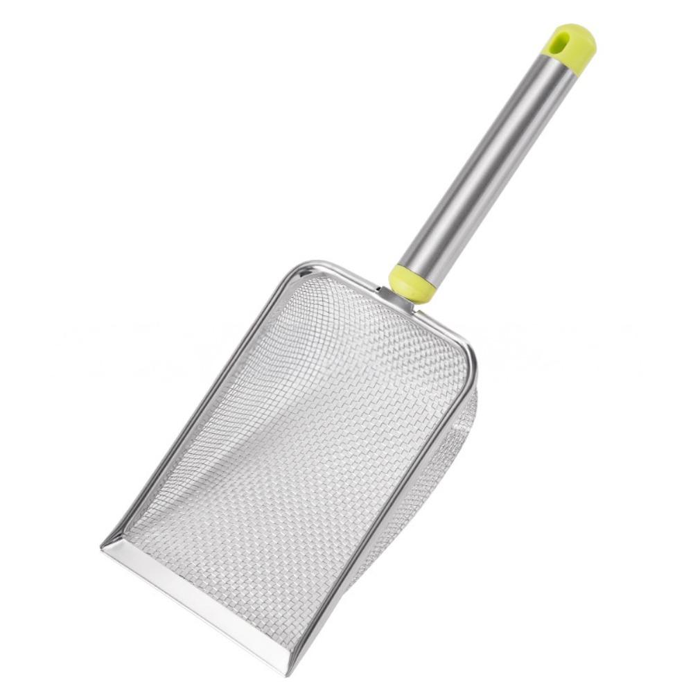 Convenient Stainless Steel Cat Litter Scoop Hanging Hole Leak Fast Cat Litter Sifter Long Handle Pet Cleanning Tool Hamsters