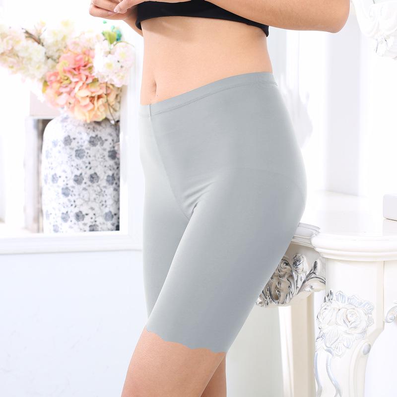 

Ice Silk Women s Five-Point Shorts: Non-Rolling Hem, Lightweight & Anti-Exposure, Plus Size, Wear Alone or as Base Layer. L (Recommended 105-130 lbs)