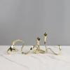 Metal Candlestick Geometric Streamer Wavy Ribbon Golden Snake Candelabrum Table Ornament Candle Holders Centerpieces
