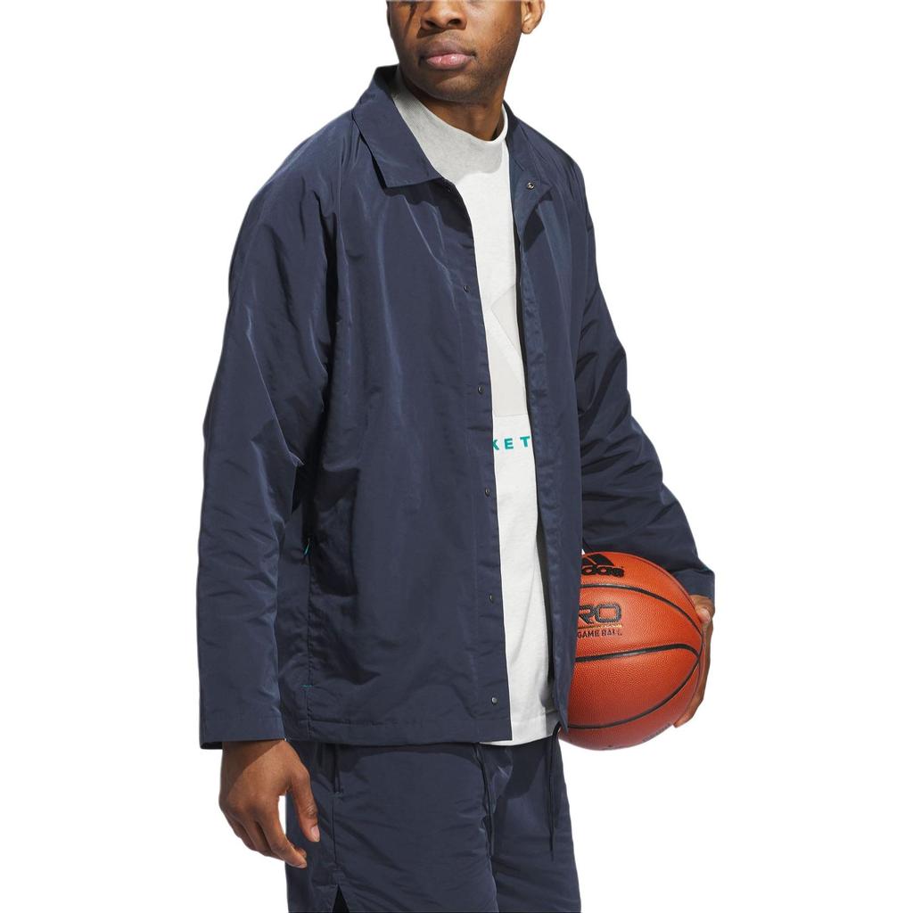 adidas The 2024 Collection Chapter 03 Basketball Coach Jacket Unisex Outerwear Midnight-Blue IW5642