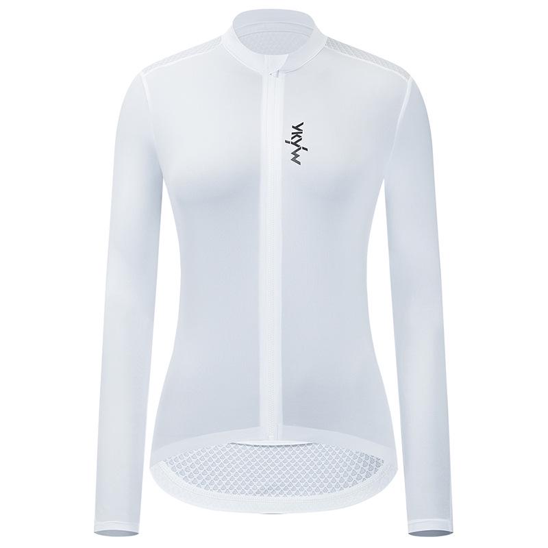 

YKYWBIKE Women s Long Sleeve Cycling Jersey - Spring/Summer Road & Mountain Bike Apparel M белый