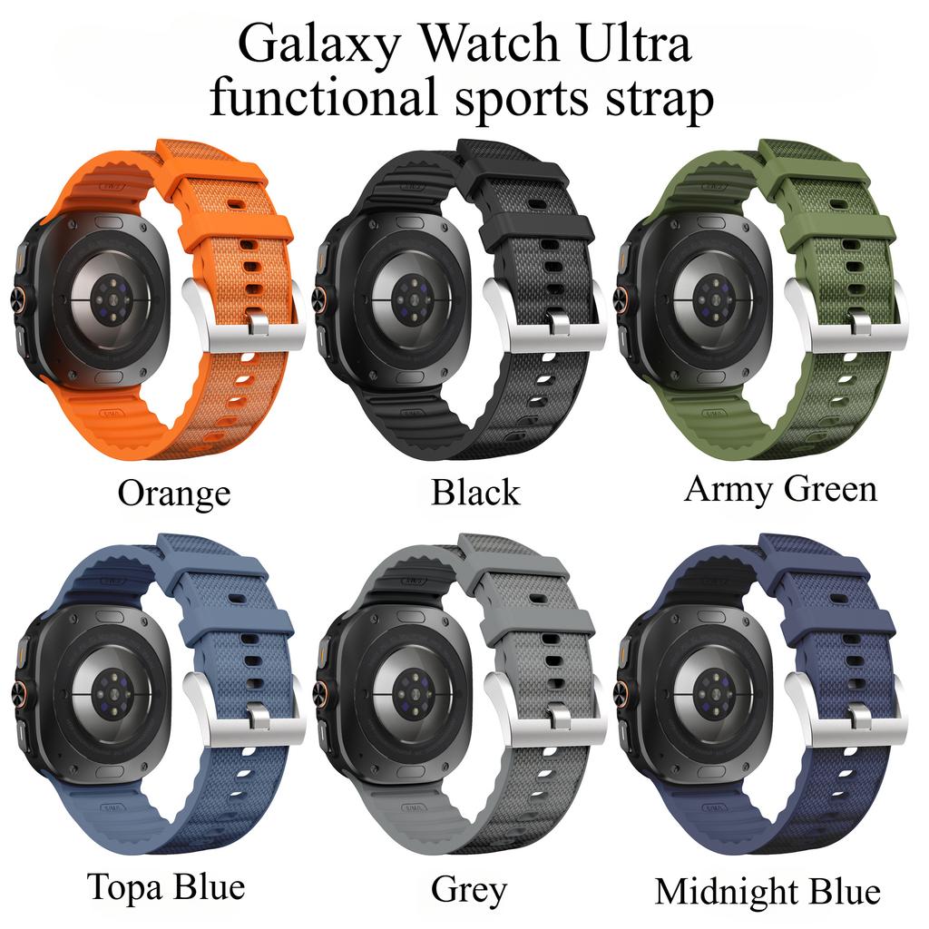 Silicone+Nylon Band For Samsung Galaxy Watch Ultra Strap 47mm Functional Sport Belt Bracelet Galaxy Watch 7 Ultra 47 Mm