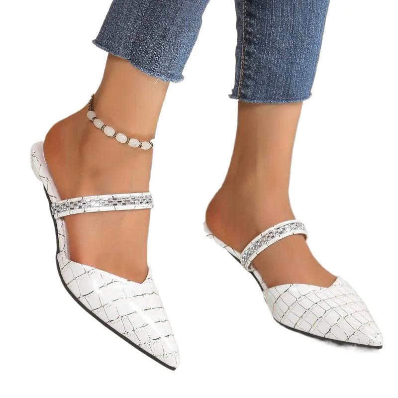 Fashion 2024 Brand Women's Shoes Slingbacks Women's High Heels Fashion Crystal Dress Pumps Women Sexy Plus Size Heels Womenzapatos Mujer