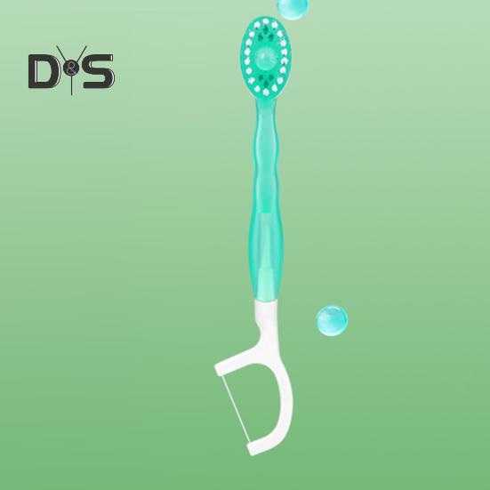 12 Piezas Cepillo de Dientes Desechable con Pasta de Dientes Palillo de Hilo Dental Raspador de Lengua Portátil Viaje Adultos Mini Cepillo de Dientes Pre-Pegado Hilo Dental Cuidado Bucal