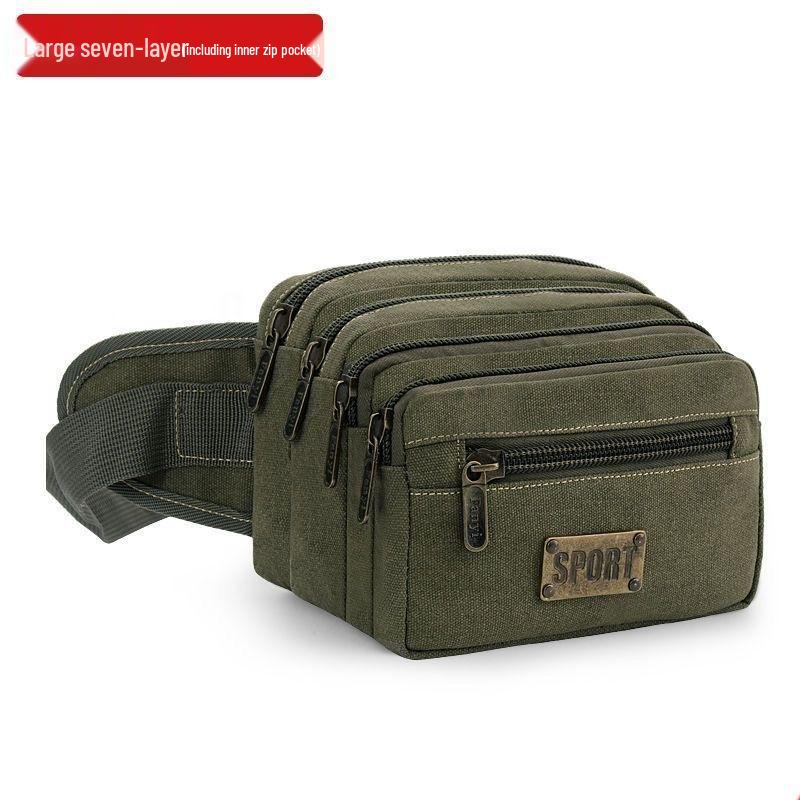 Multi-Layer Large Capacity Unisex Fanny Pack Wallet - Casual, New Style, Multi-Functional