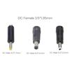 Flexible DC3.5x1.35mm Female to DC5.5x2.1mm Male Adapter for Notebook, Router, and Other Devices Support 1V-36V 1A-5A