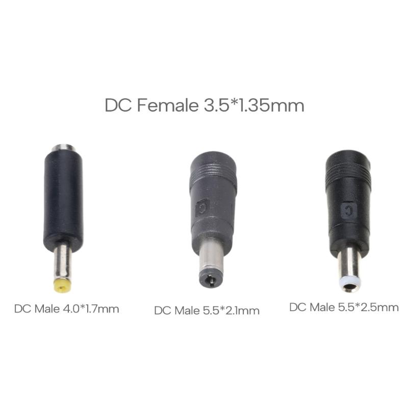 Flexible DC3.5x1.35mm Female to DC5.5x2.1mm Male Adapter for Notebook, Router, and Other Devices Support 1V-36V 1A-5A