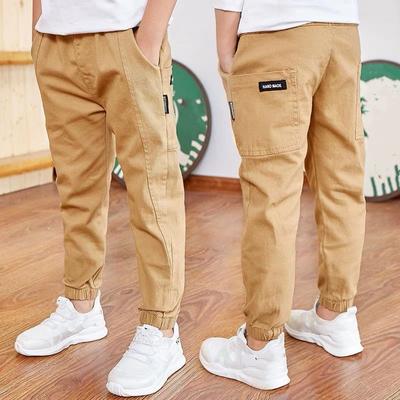 Pantalon en coton pour garçons printemps automne, pantalon pour enfants décontracté, pantalon de sport pour enfants
