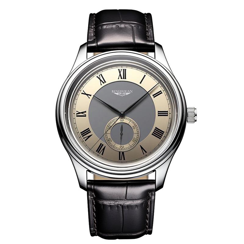 JYL Men's Watch Fashion Minimalist Quartz Leather Band