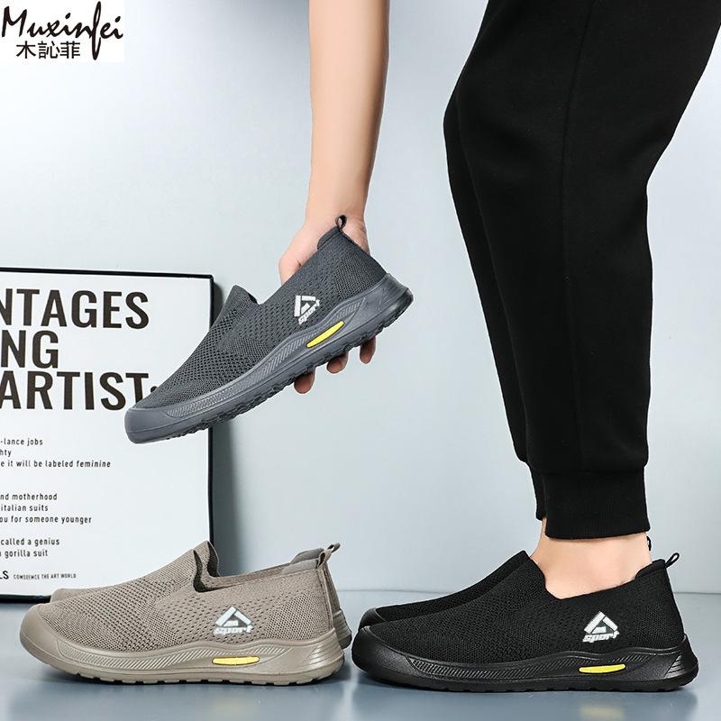 Mode Herren Sommer Schuhe Stoffschuhe Sneaker Neu Atmungsaktives Mesh Slipper Weich Besohlt Herren Stoff Freizeitsneaker Sale