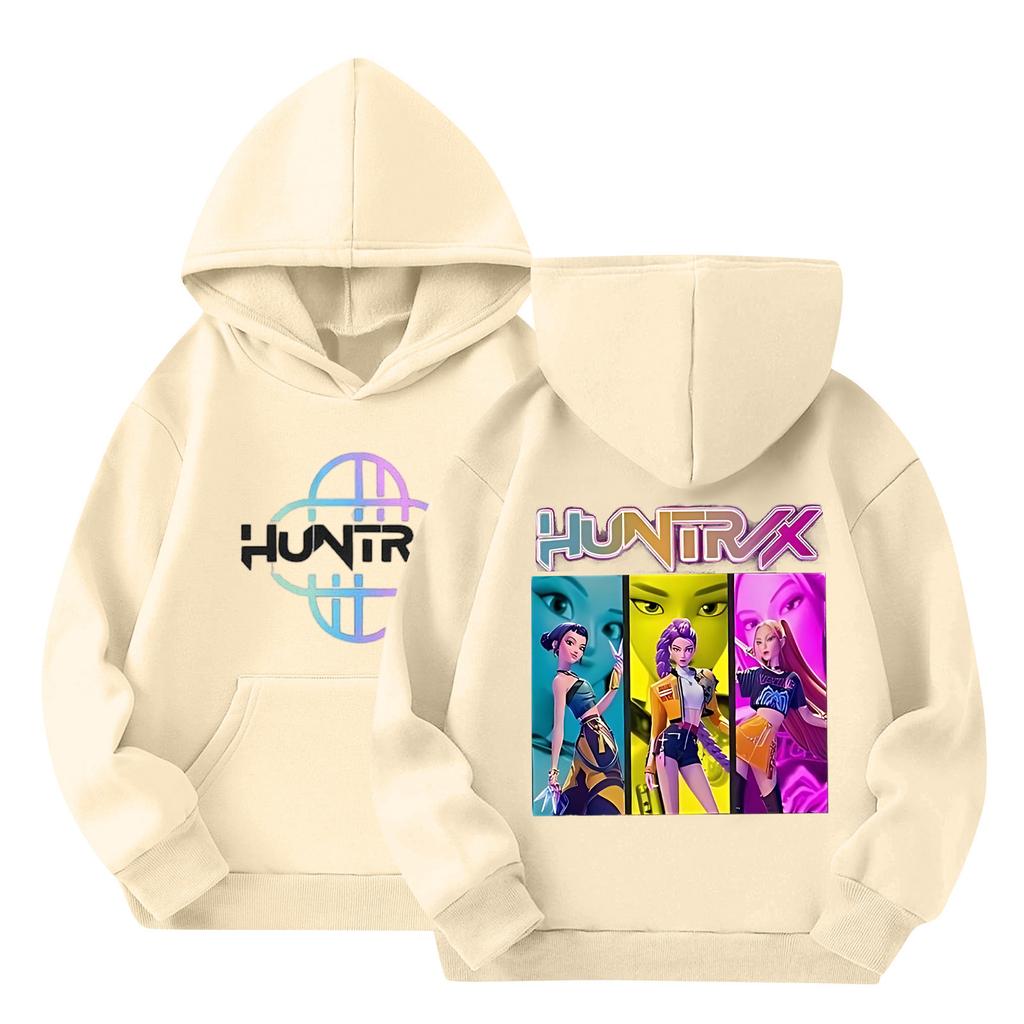 Children's Hooded Gradient Printed Long Sleeved Sweatshirt Loose Women's Sweatshirt Sweatshirt