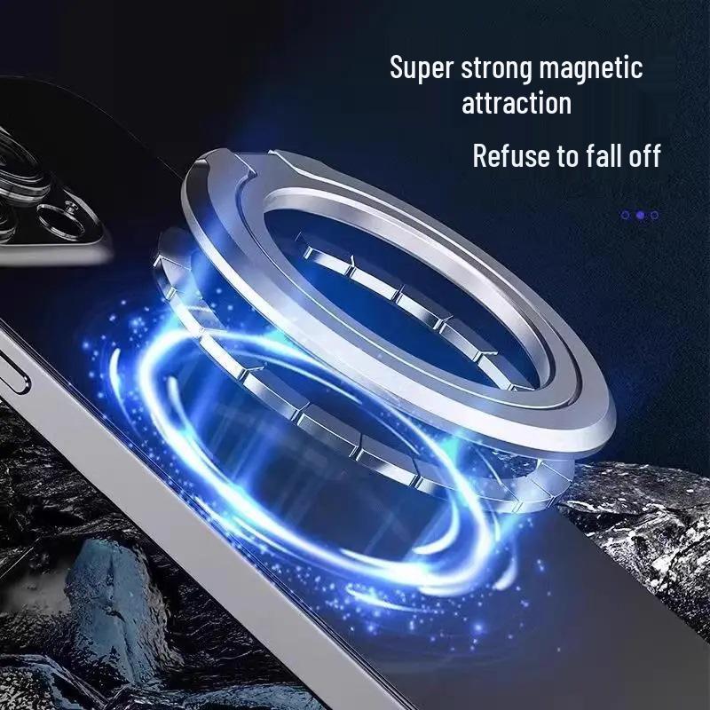 Ultra-Thin Magnetic 360° Rotating Phone Holder with Finger Ring