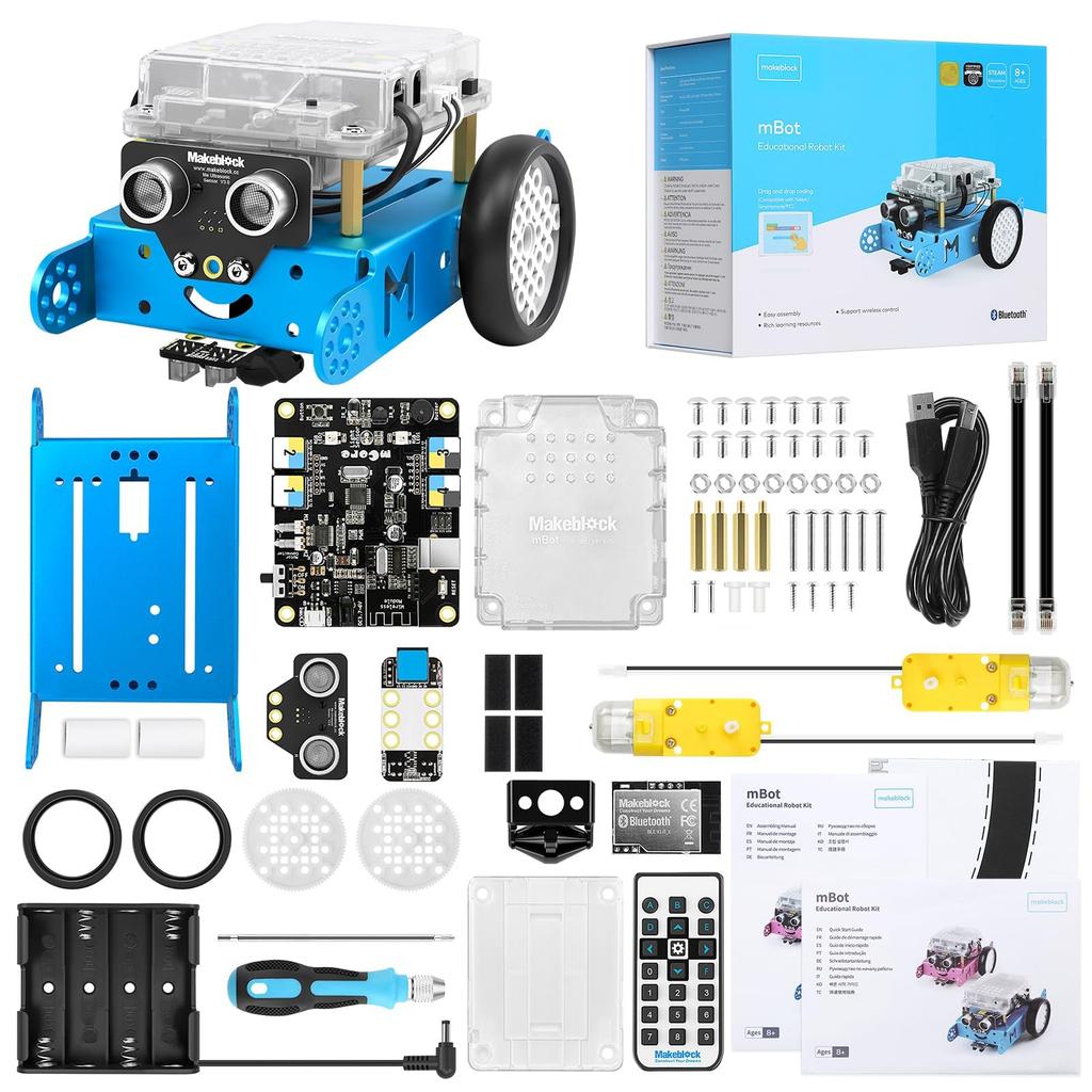 Makeblock mBot Programming Robot Toy STEM Educational Learning for Ages Gift for Kids Kit, Toy, Scratch, Arduino, Robotics, Electronics, Coding,