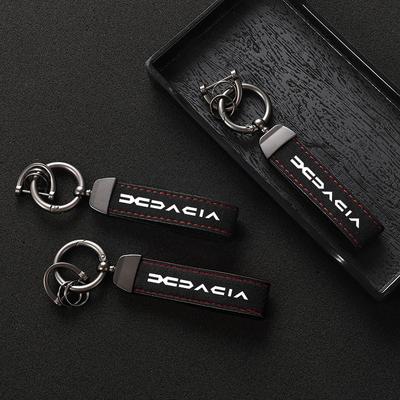 Suede Leather Keyring Luxury Car Keychain Accessories For Dacia Logan Sandero Duster Lodgy Spring Jogger Dokker Stepway Bigster