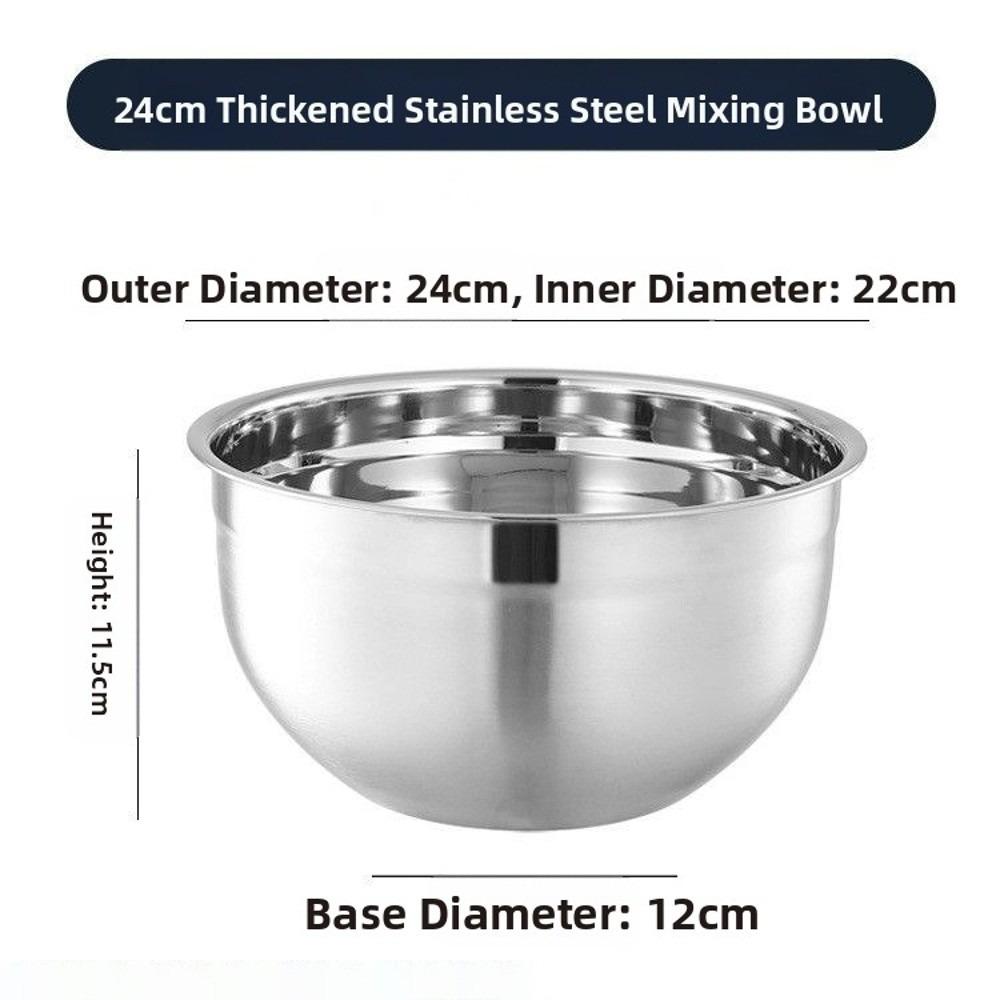 Thickened Egg Mixing Basin Cold Vegetable Bowl Food Mixing Container Gifts Mixing Bowl 24cm
