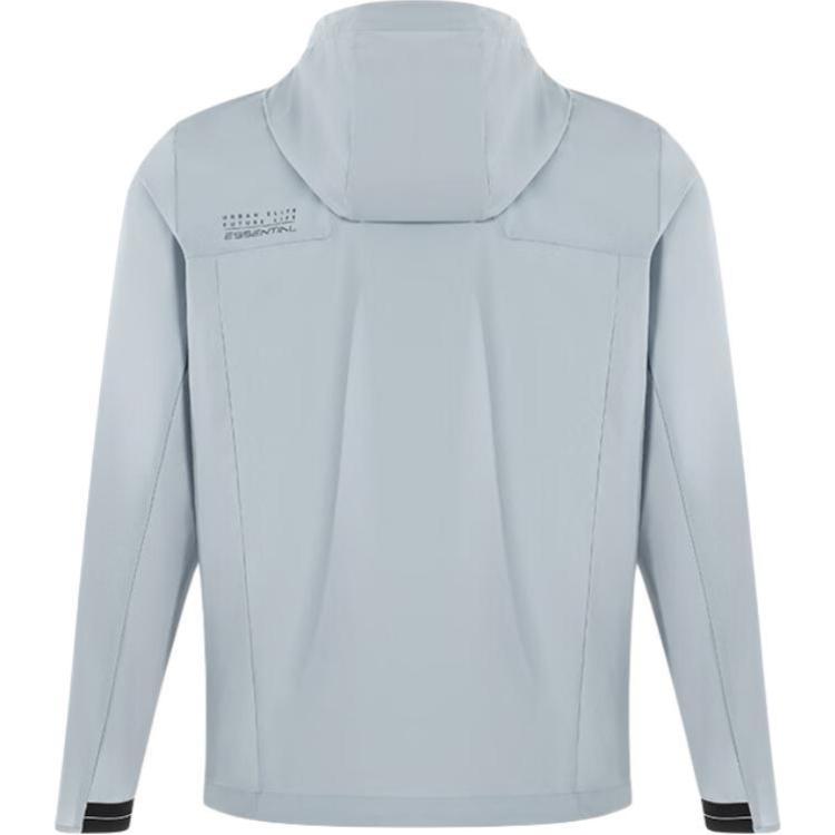 Mizuno Essential Series Zip-Up Hooded Long Sleeve Jacket Men Jackets Harbor-Mist-Gray K2CE41A3-05