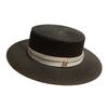 Internet Celebrity M Standard French Flat Top Straw Hat Straw Hat Women's and Men's Neutral Top Hat, Sun Protection Shade Straw Hat Seaside Beach Hat