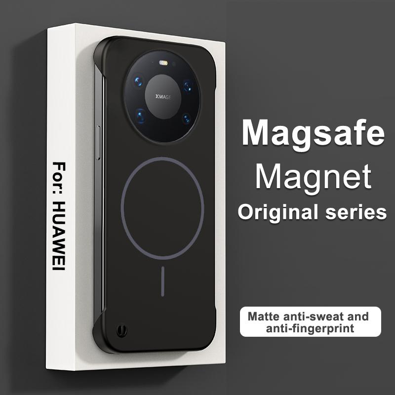 

For Magsafe Bezel-less Anti-Fall Case For Huawei Mate 80 Pro Max Ultra Thin Frameless Hard PC Magnetic Cover For Mate 80 80Pro Huawei Mate 80 Pro Max
