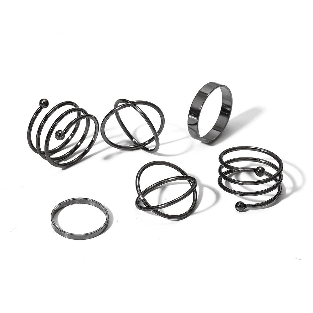 Minimalist Three-Piece Women's Ring Set: Trendy Open Tail, Index Finger, and Band Designs