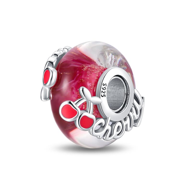 copper Strawberry Cherry Apple Avocado Fruit Charm Bead Charms Pendants Compatible With Do It Yourself Authentic BraceletS Birthday Jewellery