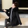 Womens Warm Puffer Coat With Faux Fur Hooded Collar Mid-Length Cotton-Padded Jacket Winter Casual Office Wear