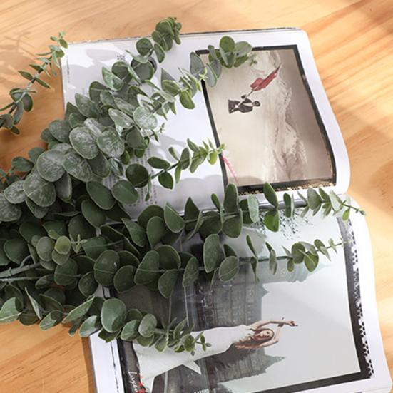 5Pcs/Set Green Artificial Eucalyptus Leaf Plant Vine Garden Balcony Home Decor