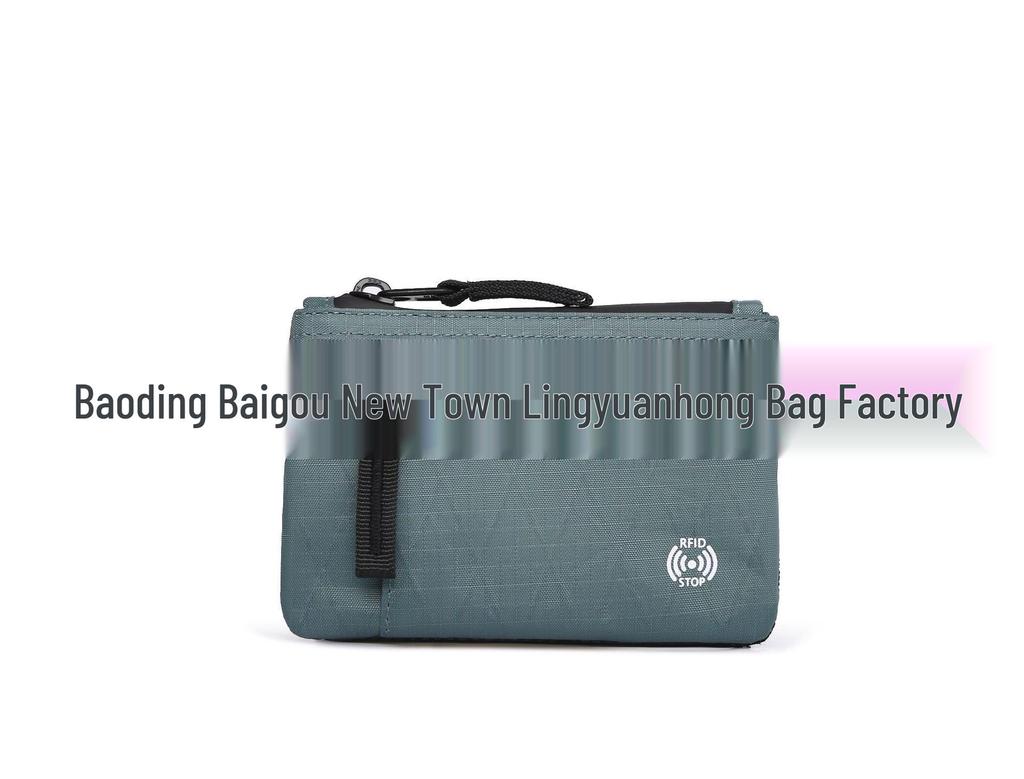 RFID Coin Purse and Anti-theft Card Holder Mini Travel Wallet with Keychain