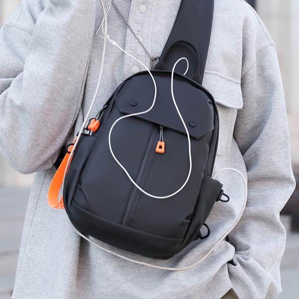Men's Chest Bag Crossbody Bag New Large Capacity Casual Shoulder Backpack Fashionable Multi Functional Trendy Sports Chest