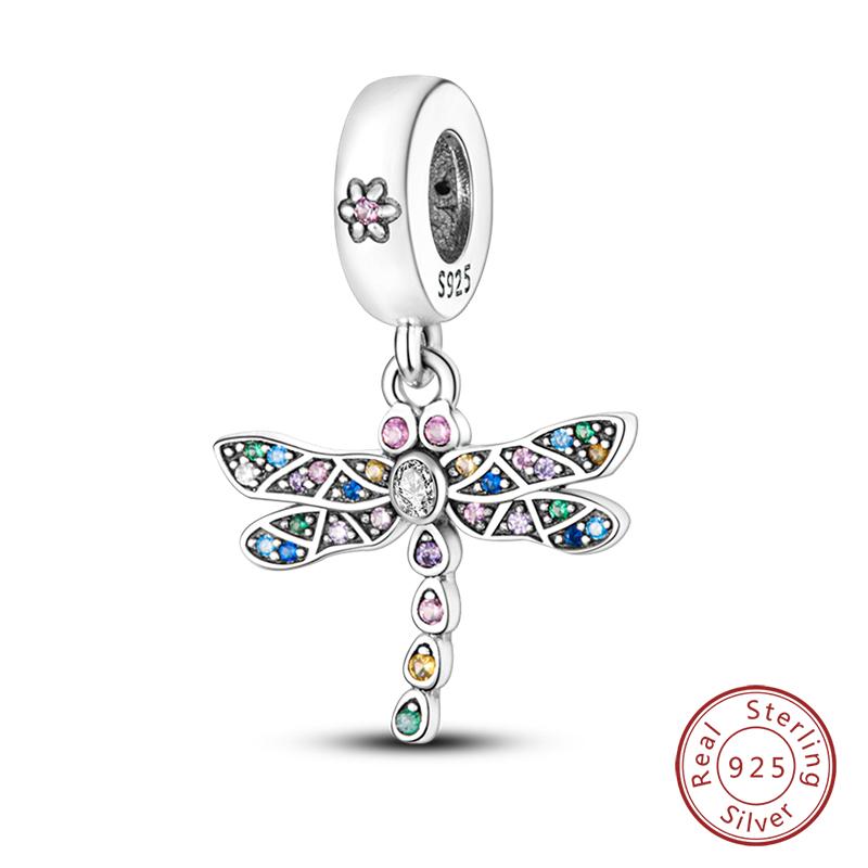 100% Copper Exquisite Cubic Zircon Butterfly Bee Ladybug Charms Bead Fit Qikaola Original Bracelet Fine Diy Jewelry